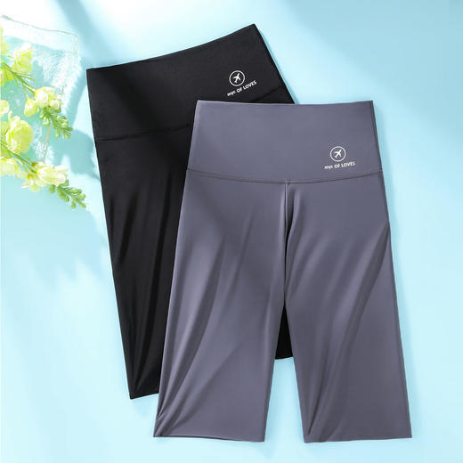 高腰收腹翘臀时尚打底裤女五分芭比裤飞机裤五分飞机裤2件装 商品图5