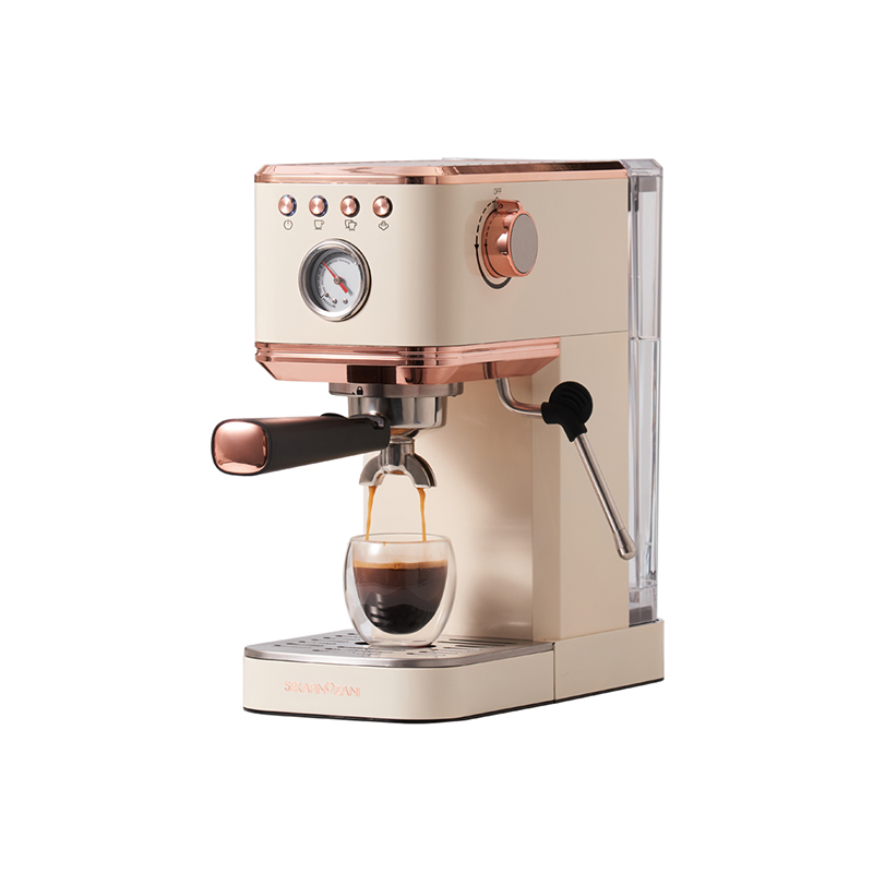 意大利 尚尼|半自动意式咖啡机一键萃取家用小型蒸汽打奶泡浓缩咖啡 咖啡机ZN-KF1301