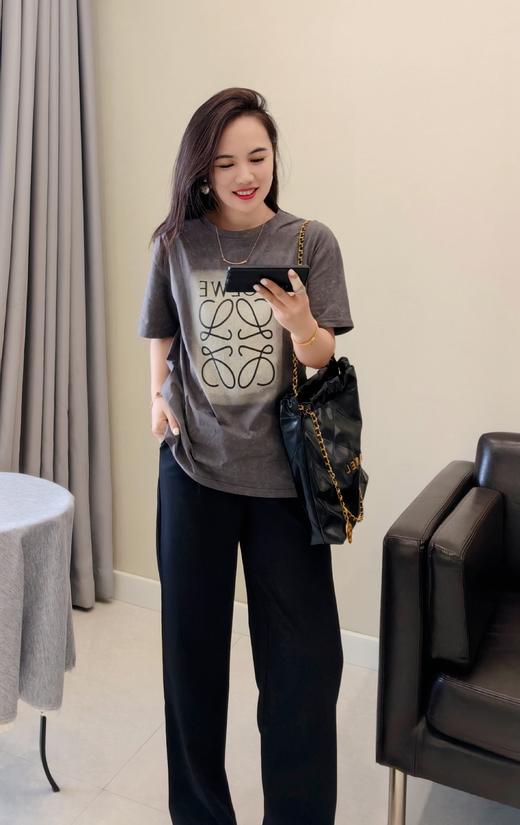 LOW极慵懒松弛晕染灰短袖 可配鲨鱼裤 商品图0