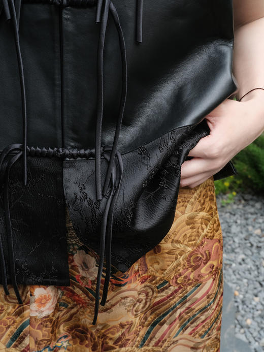 盛唐牡丹 |绵羊皮新中式对襟马甲 商品图5