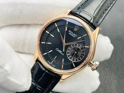 TWF劳li士切利尼系列。尺寸39*11.5mm，3165克隆机芯，蓝宝石镜面，鳄鱼皮表带，男士腕表，密底，自动机械机芯 商品图3