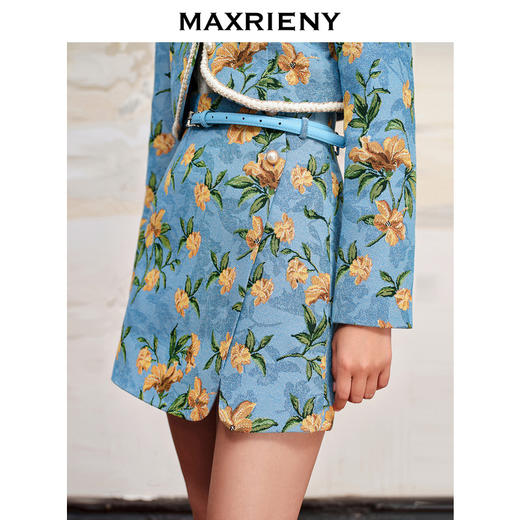 【商场同款】MAXRIENY欧式复古扶桑花提花半裙23秋冬新款直筒短裙(货号:MC88SK541) 商品图2