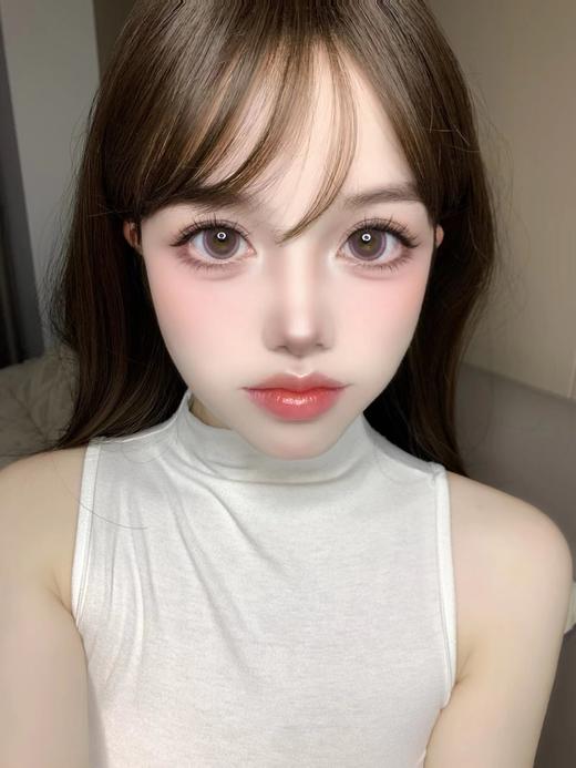 【大直径】Agenscolor-莫奈粉咖-14.5mm【年抛 0-1000度 无525/575】 商品图9