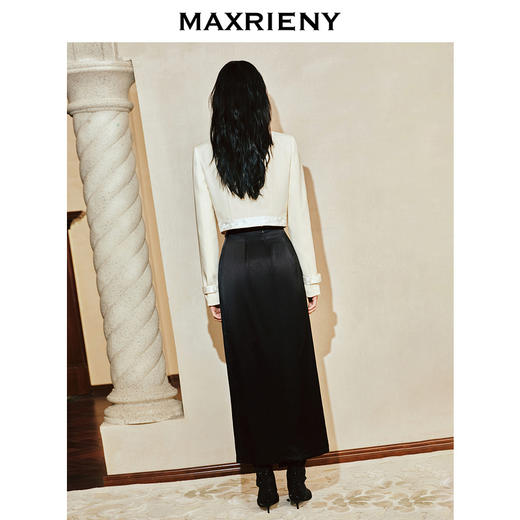 【东方玉兰-商场同款】MAXRIENY精致优雅复古感抽褶半裙2024春款(货号:MC85SK040) 商品图3