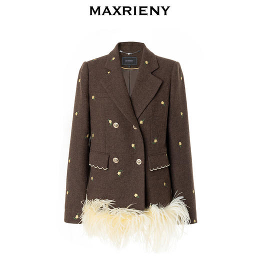 【商场同款-新春系列迎春花开】MAXRIENY宫廷复古感绣花外套女(货号:MC88JA779) 商品图4