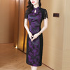 AHM-8716中国风复古性感修身显瘦蕾丝裙夏季新款气质优雅高级感连衣裙 商品缩略图0