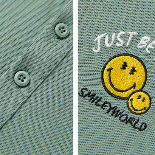 【大牌剪标 SmileyWorld系列】冰爽棉上衣短袖POLO衫 商品图3