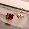 【下单后2-3个工作日发】四叶草耳钉 玛瑙 小版18k金 9.5mm 做工精良 商品缩略图5