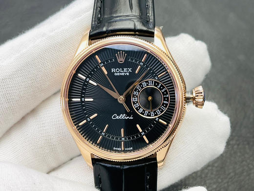 TWF劳li士切利尼系列。尺寸39*11.5mm，3165克隆机芯，蓝宝石镜面，鳄鱼皮表带，男士腕表，密底，自动机械机芯 商品图2