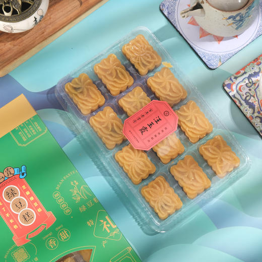 【武汉】江城百臻汪玉霞礼盒绿豆糕350g*2 商品图2