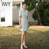 IWY/高端薄荷绿西装连衣裙夏修身气质商务白领播音主持人上镜正装Q14238 商品缩略图1