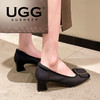 澳洲UGG头层羊皮 2024新款时尚方扣蝴蝶结 不累脚通勤小皮鞋 高跟鞋女 商品缩略图2