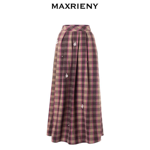 【商场同款-新春系列春日银柳】MAXRIENY复古浪漫珍珠流苏半裙(货号:MC88SK798) 商品图4