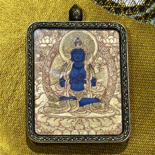 金唐《大势至菩萨》唐卡佛牌 商品图0