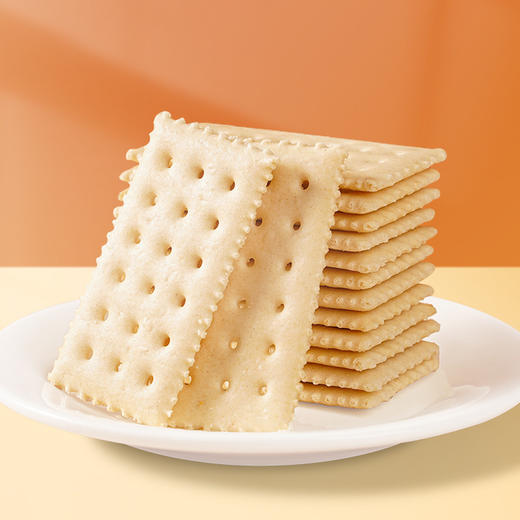 【脾胃新宠！奶盐白苏打饼干】不单独添加蔗糖，奶香浓郁，酥脆美味，健康薄脆咸味零食代餐早餐零食礼包一整箱 商品图1