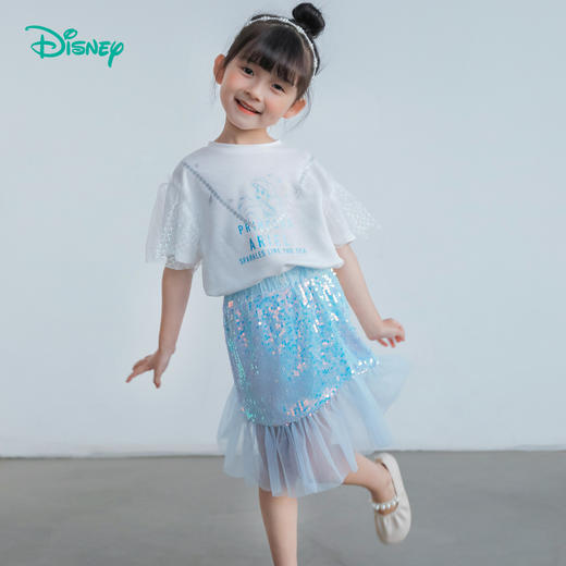 迪士尼童装女童短袖连衣裙夏季中小童卡通包包裙子 商品图8