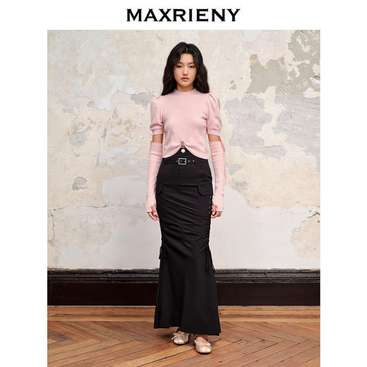 【城市芭蕾系列-商场同款】MAXRIENY芭蕾工装风系带鱼尾半裙23秋(货号:MC88SK615) 商品图1