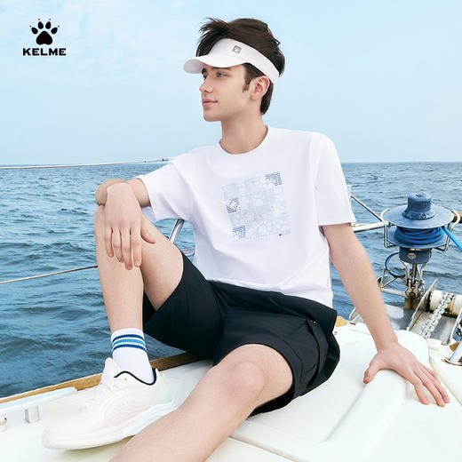 卡尔美艺术风帆系列男士圆领短袖T恤 商品图0