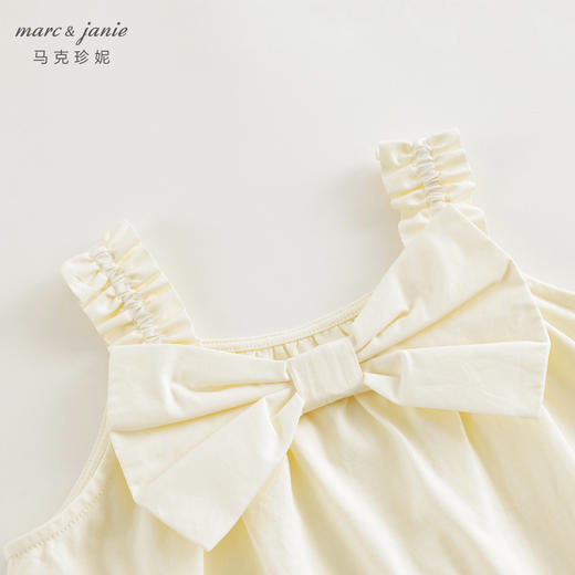 马克珍妮女童甜美蝴蝶结纯棉背心儿童上衣2025年夏装新款551115 商品图3