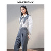 MAXRIENY百搭锥形长裤女春款高腰通勤风九分裤子(货号:MC87PA022) 商品缩略图3