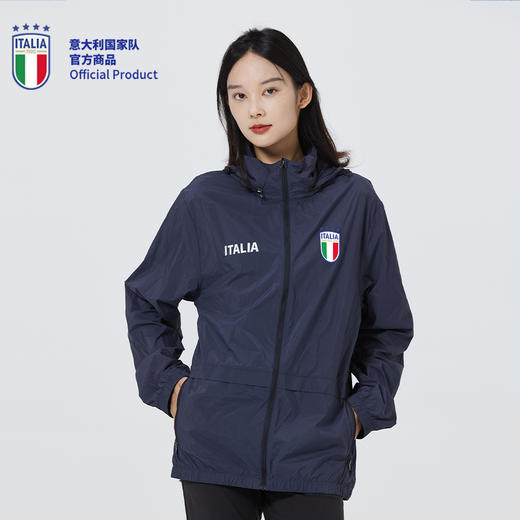 意大利国家队官方商品 | 意大利队徽款风雨衣外套户外运动连帽服 商品图2