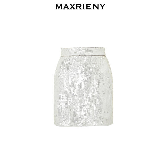 MAXRIENY精致华丽感高腰包臀半裙2024夏季新款修身显瘦裙子(货号:MS85SK024) 商品图4