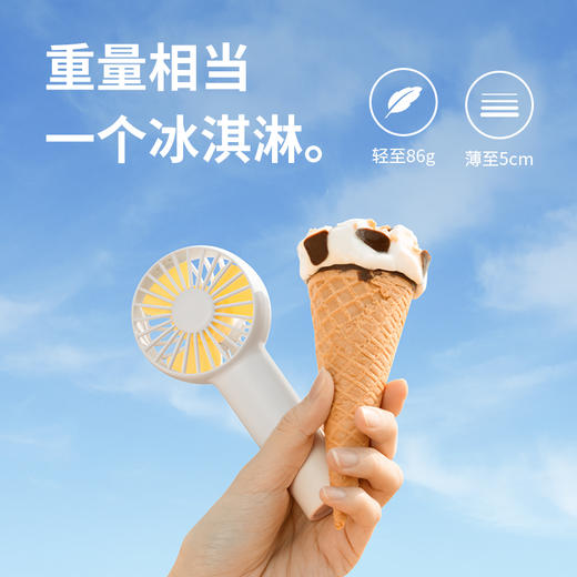几素小风扇迷你手持风扇便携小型usb手拿电风扇学生宿舍儿童吹辅食随身挂脖大风力户外露营手握小电扇【白色】可吹12H+3倍大风力+带挂绳 商品图1