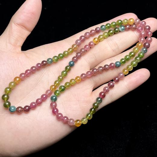 44862碧玺三圈-艳色圆珠 商品图0