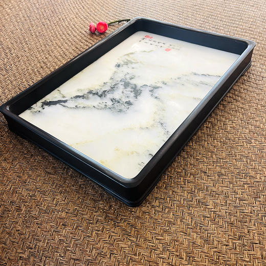 云石+紫光檀茶盘/托盘/底座 商品图1