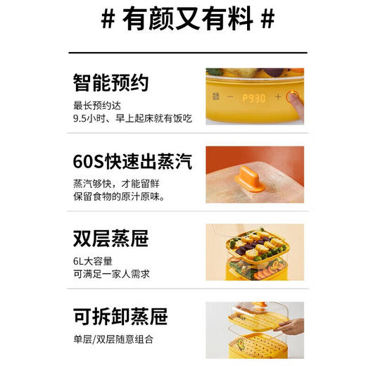 九阳多功能锅电蒸锅DZ60Y1XL(SALLY) 商品图5