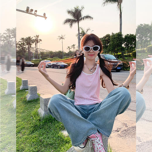 <曾小咸推荐> 2色条纹背心 日常99.99 立减50  秒杀49.99！！ 商品图4