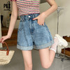 P&X设计师女装夏季显瘦百搭时尚牛仔短裤824227373 蓝色 商品缩略图2