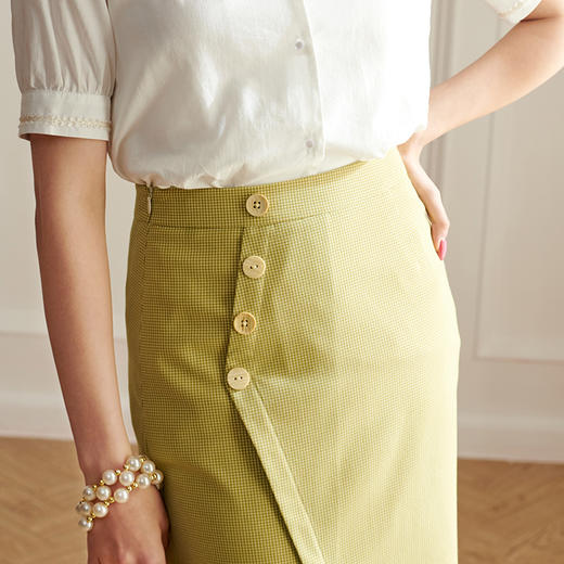 欧芮儿2020夏装新款高腰显瘦半身裙女不规则中长款a字轻熟风包臀 商品图3