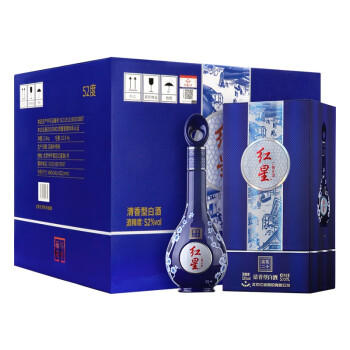 红星二锅头 蓝花20 清香型白酒 52度 500ml*6瓶 整箱装 纯粮口粮酒 商品图2