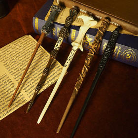 哈利波特正版授权魔杖笔 魔法学院礼品可换芯中性笔复古摆件伏地魔斯内普