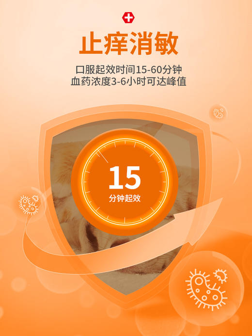 普安特狗狗皮肤病口服药瘙痒过敏药宠物止痒药猫咪犬用异位性皮炎 马来酸氯苯那敏片纽美诺 商品图1
