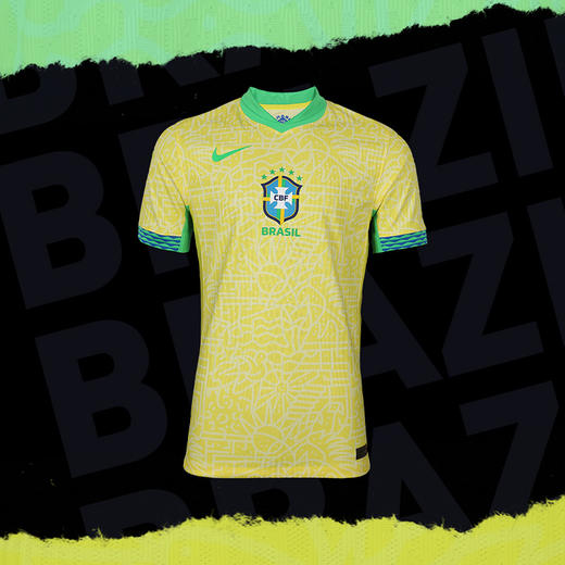小李子NIKE耐克2024巴西主场比赛球员版球衣成人短袖男FJ4270-706 商品图3