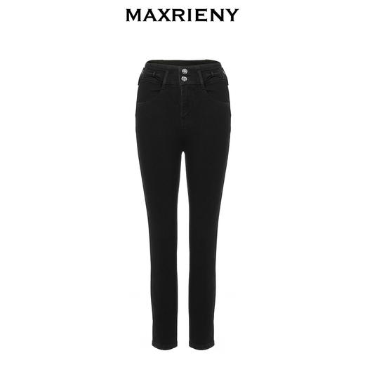 MAXRIENY蝴蝶结修身弹力铅笔裤23秋冬新款小脚裤女(货号:MC88PA785) 商品图4