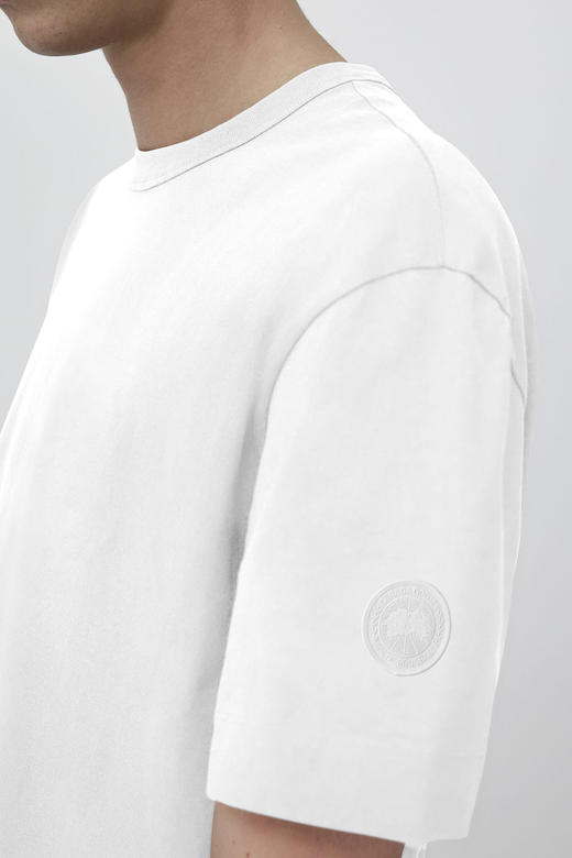 大鹅 2024夏新款 经典袖口刺绣标 男士宽松版休闲 圆领短袖T恤 一盒两件 特惠 Z-11620 商品图4