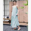 海边度假肌理提花清冷两件套女夏季竹子吊带搭半裙套装V1341232 商品缩略图3