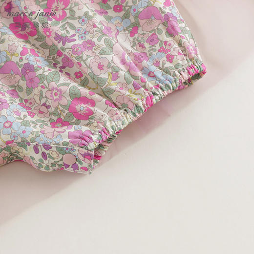 马克珍妮女宝宝粉紫花园网纱吊带连体衣婴儿哈衣夏装新款240708 商品图4