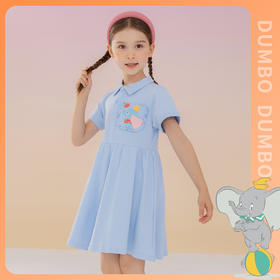 迪士尼童装女童短袖连衣裙夏季中小童卡通包包裙子