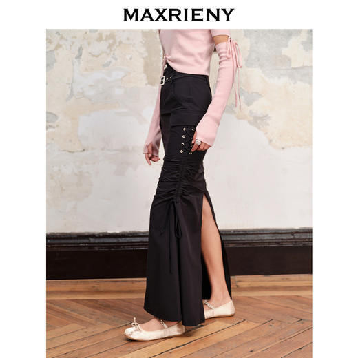 【城市芭蕾系列-商场同款】MAXRIENY芭蕾工装风系带鱼尾半裙23秋(货号:MC88SK615) 商品图2