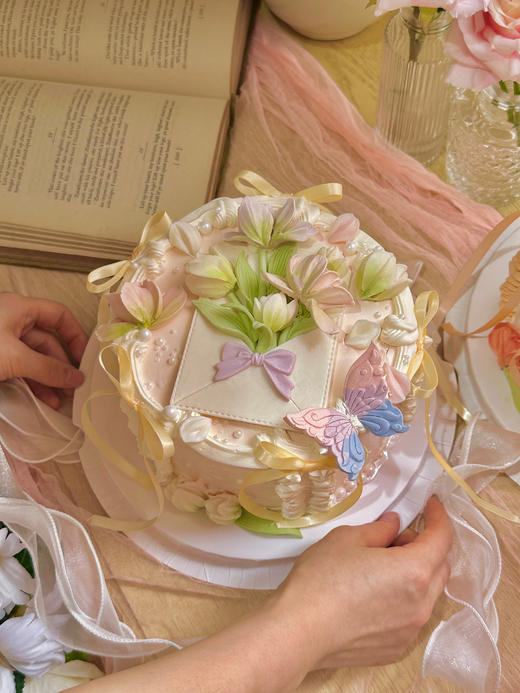 玉兰寄情巧克力刮刀花蛋糕 商品图6