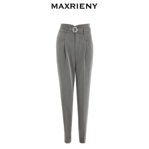 MAXRIENY百搭锥形长裤女春款高腰通勤风九分裤子(货号:MC87PA022) 商品图4