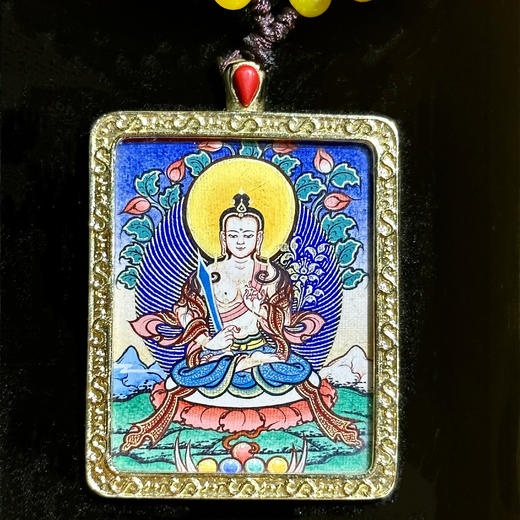 彩唐《虚空藏菩萨》唐卡佛牌 商品图0