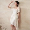 文艺甜美提花肌理感荷叶边连衣裙夏季出片氛围感仙女裙V0041352 商品缩略图3