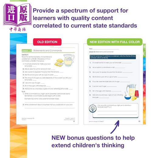 【中商原版】美国新课标教辅 光谱练习册 语言艺术 3年级 Spectrum Language Arts Workbook Grade 3 英文原版Carson Dellosa 商品图2