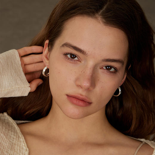 ARSIS｜星夜系列 丝光星痕耳圈 商品图5