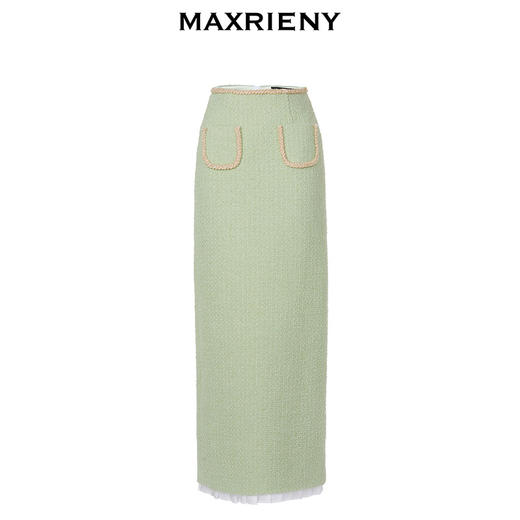 【商场同款】MAXRIENY名媛千金小香风花纱半裙23秋冬新款半身裙子(货号:MC88SK586) 商品图4